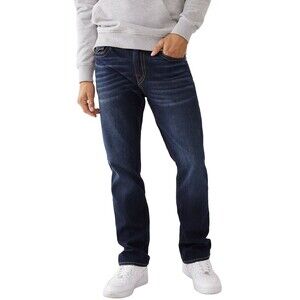 True Religion Ricky Relaxed Straight Leg Jeans Dark Wash Size 40 EUC!!